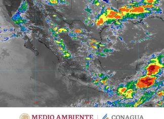 Para las próximas horas se pronostican lluvias intensas en zonas de Chiapas, Oaxaca, Quintana Roo, Tabasco, Veracruz y Yucatán