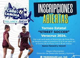 Poza Rica continúa como sede del Torneo Estatal de la Calle a la Cancha