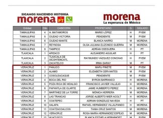 Los candidatos a diputados federales por Veracruz.