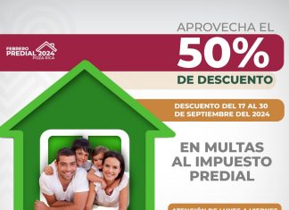 Aprovecha condonación del 50% en multas del predial
