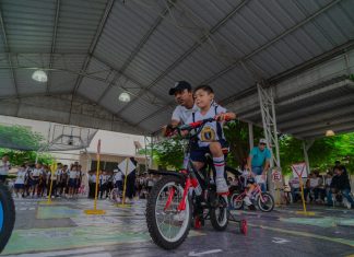 Infancias aprenden de cultura vial en Poza Rica