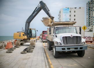 Gobierno estatal rehabilita socavón de Boca del Río