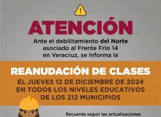Este jueves se reanudan clases tras debilitamiento de Norte
