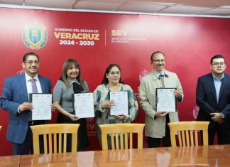 Firman convenio SEV, INE y OPLE para uso de escuelas en elecciones