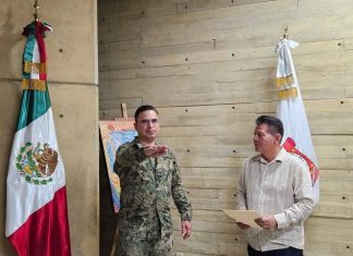 José Antonio Camps Valencia tomo protesta como comisario de seguridad publica en Salinas Cruz.