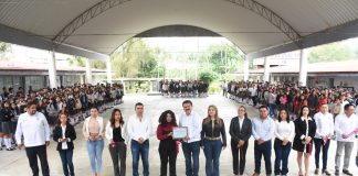 Inaugura Leobardo Gómez inicio de semestre COBAEV 14