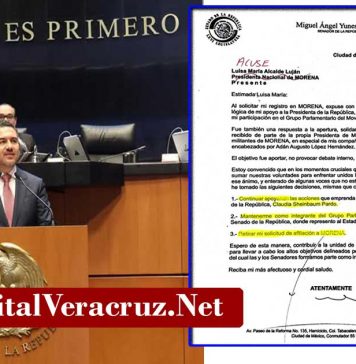 Miguel Ángel Yunes Márquez Declina su Afiliación a Morena