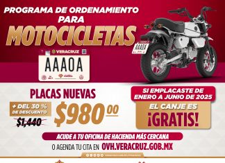 El 23 de junio inicia el programa de ordenamiento para motocicletas en Veracruz