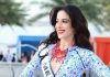 Fátima Bosch deslumbra en el desfile de traje de baño del Miss Universo 2025