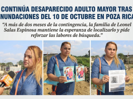 Continúa desaparecido adulto mayor tras inundaciones del 10 de octubre en Poza Rica