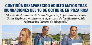 Continúa desaparecido adulto mayor tras inundaciones del 10 de octubre en Poza Rica
