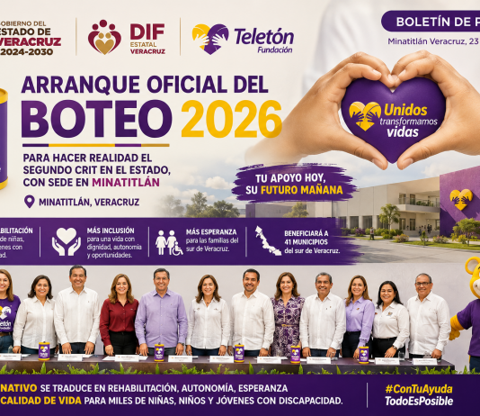 GOBIERNO DE VERACRUZ Y FUNDACIÓN TELETÓN DAN INICIO AL BOTEO 2026