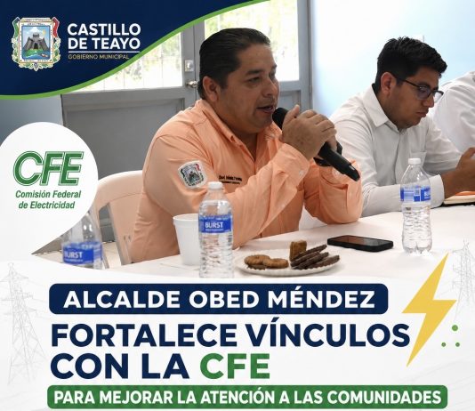 ALCALDE OBED MÉNDEZ FORTALECE VÍNCULOS CON LA CFE PARA MEJORAR LA ATENCIÓN A LAS COMUNIDADES