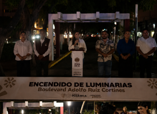 ILUMINAN PRIMERA ETAPA DEL CAMELLÓN CENTRAL DEL BLVD. ADOLFO RUIZ CORTINES PARA BRINDAR MAYOR SEGURIDAD A LAS FAMILIAS