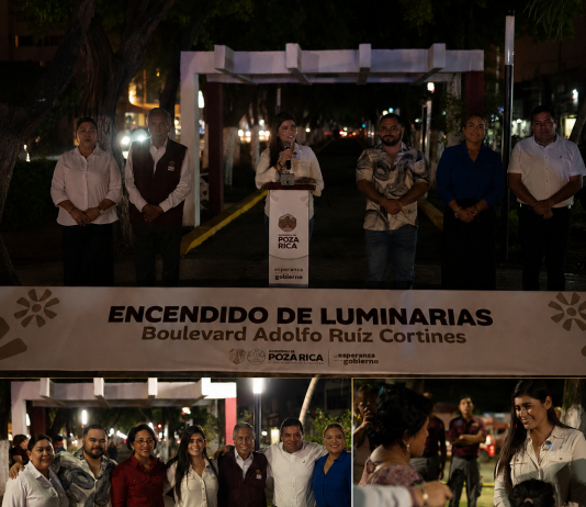 ILUMINAN PRIMERA ETAPA DEL CAMELLÓN CENTRAL DEL BLVD. ADOLFO RUIZ CORTINES PARA BRINDAR MAYOR SEGURIDAD A LAS FAMILIAS