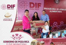GOBIERNO DE POZA RICA Y DIF MUNICIPAL ENTREGAN APOYOS ALIMENTARIOS A FAMILIAS DEL CAM 56