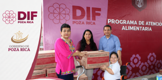 GOBIERNO DE POZA RICA Y DIF MUNICIPAL ENTREGAN APOYOS ALIMENTARIOS A FAMILIAS DEL CAM 56