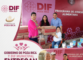GOBIERNO DE POZA RICA Y DIF MUNICIPAL ENTREGAN APOYOS ALIMENTARIOS A FAMILIAS DEL CAM 56