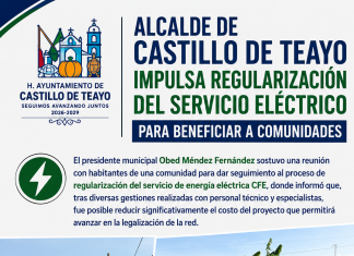 ALCALDE DE CASTILLO DE TEAYO IMPULSA REGULARIZACIÓN DEL SERVICIO ELÉCTRICO PARA BENEFICIAR A COMUNIDADES