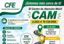CFE LLEVARÁ SU CENTRO DE ATENCIÓN MÓVIL A CINCO SECTORES DE POZA RICA