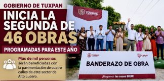 Gobierno de Tuxpan inicia la segunda de 46 obras programadas para este año