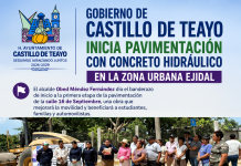 GOBIERNO DE CASTILLO DE TEAYO INICIA PAVIMENTACIÓN CON CONCRETO HIDRÁULICO EN LA ZONA URBANA EJIDAL