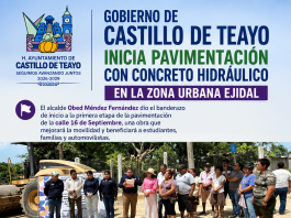GOBIERNO DE CASTILLO DE TEAYO INICIA PAVIMENTACIÓN CON CONCRETO HIDRÁULICO EN LA ZONA URBANA EJIDAL