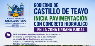 GOBIERNO DE CASTILLO DE TEAYO INICIA PAVIMENTACIÓN CON CONCRETO HIDRÁULICO EN LA ZONA URBANA EJIDAL