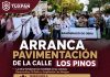 Arranca pavimentación de la calle Los Pinos; beneficiará a 2 mil personas