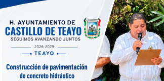 INICIA GOBIERNO DE CASTILLO DE TEAYO PAVIMENTACIÓN CON CONCRETO HIDRÁULICO Y MURO DE CONTENCIÓN EN LA LOCALIDAD DE TEAYO