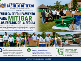 GOBIERNO DE CASTILLO DE TEAYO FORTALECE AL CAMPO CON ENTREGA DE EQUIPAMIENTO PARA MITIGAR LOS EFECTOS DE LA SEQUÍA