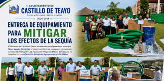 GOBIERNO DE CASTILLO DE TEAYO FORTALECE AL CAMPO CON ENTREGA DE EQUIPAMIENTO PARA MITIGAR LOS EFECTOS DE LA SEQUÍA