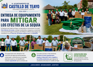 GOBIERNO DE CASTILLO DE TEAYO FORTALECE AL CAMPO CON ENTREGA DE EQUIPAMIENTO PARA MITIGAR LOS EFECTOS DE LA SEQUÍA