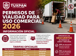 AYUNTAMIENTO DE TUXPAN INFORMA SOBRE LOS PERMISOS DE VIALIDAD PARA USO COMERCIAL 2026