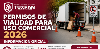 AYUNTAMIENTO DE TUXPAN INFORMA SOBRE LOS PERMISOS DE VIALIDAD PARA USO COMERCIAL 2026