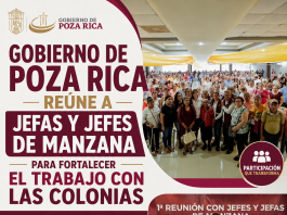 GOBIERNO DE POZA RICA REÚNE A JEFAS Y JEFES DE MANZANA PARA FORTALECER EL TRABAJO CON LAS COLONIAS