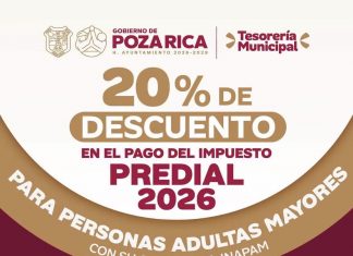 GOBIERNO DE POZA RICA OTORGA 20% DE DESCUENTO EN EL PAGO DEL IMPUESTO PREDIAL A PERSONAS ADULTAS MAYORES