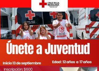 ¡Únete al Área de Juventud de Cruz Roja Mexicana, Delegación Poza Rica!