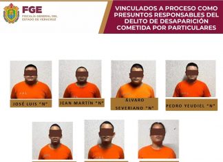 VINCULAN A PROCESO A SIETE PERSONAS POR DESAPARICIÓN COMETIDA POR PARTICULARES EN POZA RICA