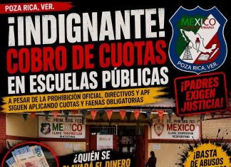 PADRES CUESTIONAN CUOTA DE $900, FAENAS Y MÁS COBROS EN PRIMARIA MÉXICO DE POZA RICA