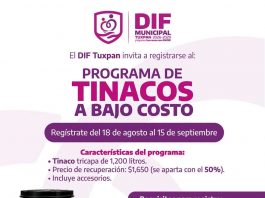 DIF TUXPAN ABRE PROGRAMA DE TINACOS A BAJO COSTO PARA APOYAR A LAS FAMILIAS