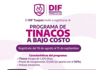 DIF TUXPAN ABRE PROGRAMA DE TINACOS A BAJO COSTO PARA APOYAR A LAS FAMILIAS