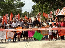 RAÚL HERNÁNDEZ GALLARDO ENTREGA PAVIMENTACIÓN EN EL ORIENTE; ES LA OBRA NÚMERO 27 DE SU ADMINISTRACIÓN