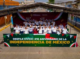 Poza Rica conmemora el 216 aniversario de la Independencia de México con desfile cívico
