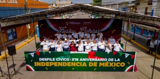 Poza Rica conmemora el 216 aniversario de la Independencia de México con desfile cívico