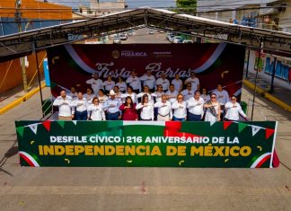 Poza Rica conmemora el 216 aniversario de la Independencia de México con desfile cívico