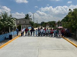 ENTREGAN PAVIMENTACIÓN EN LA CALLE JOSÉ VASCONCELOS, EN LIMA NUEVA