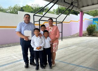 OBED MÉNDEZ ENTREGA BARDA PERIMETRAL EN LA PRIMARIA FRANCISCO I. MADERO