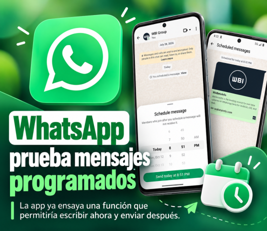 ¡ADIÓS A LOS MENSAJES A DESHORAS! WHATSAPP YA PRUEBA LOS ENVÍOS PROGRAMADOS