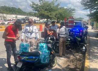 TRÁNSITO ESTATAL REFUERZA OPERATIVOS DE SEGURIDAD VIAL EN POZA RICA; 18 MOTOCICLETAS FUERON REMITIDAS AL CORRALÓN